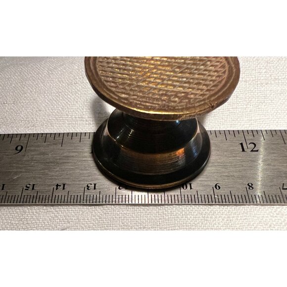 Brass Dollhouse Table and Chairs Vintage kitchen dining room breakfast nook pati - Picture 4 of 10